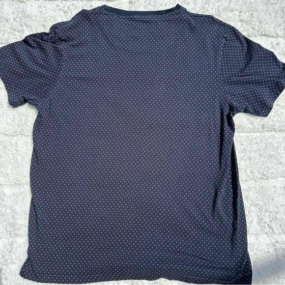 Denim & Flower Ricky Singh Navy with Pink Dots Crewneck T-Shirt Short Sleeve, L - Picture 5 of 6
